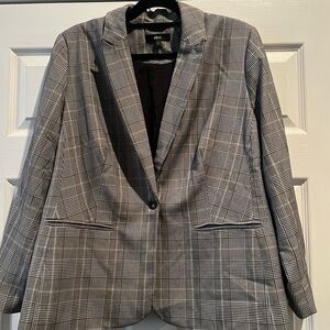 Ellos Black and White Checkered Blazer
